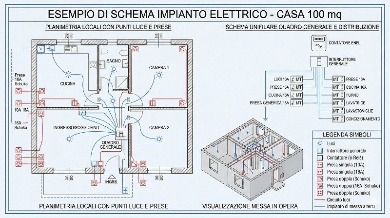 Esempio schema impianto elettrico
